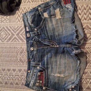 Miss Me Size 30 Stars and Strips Shorts